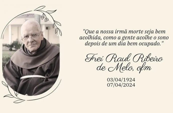 Falecimento de Frei Raul Ribeiro de Melo
